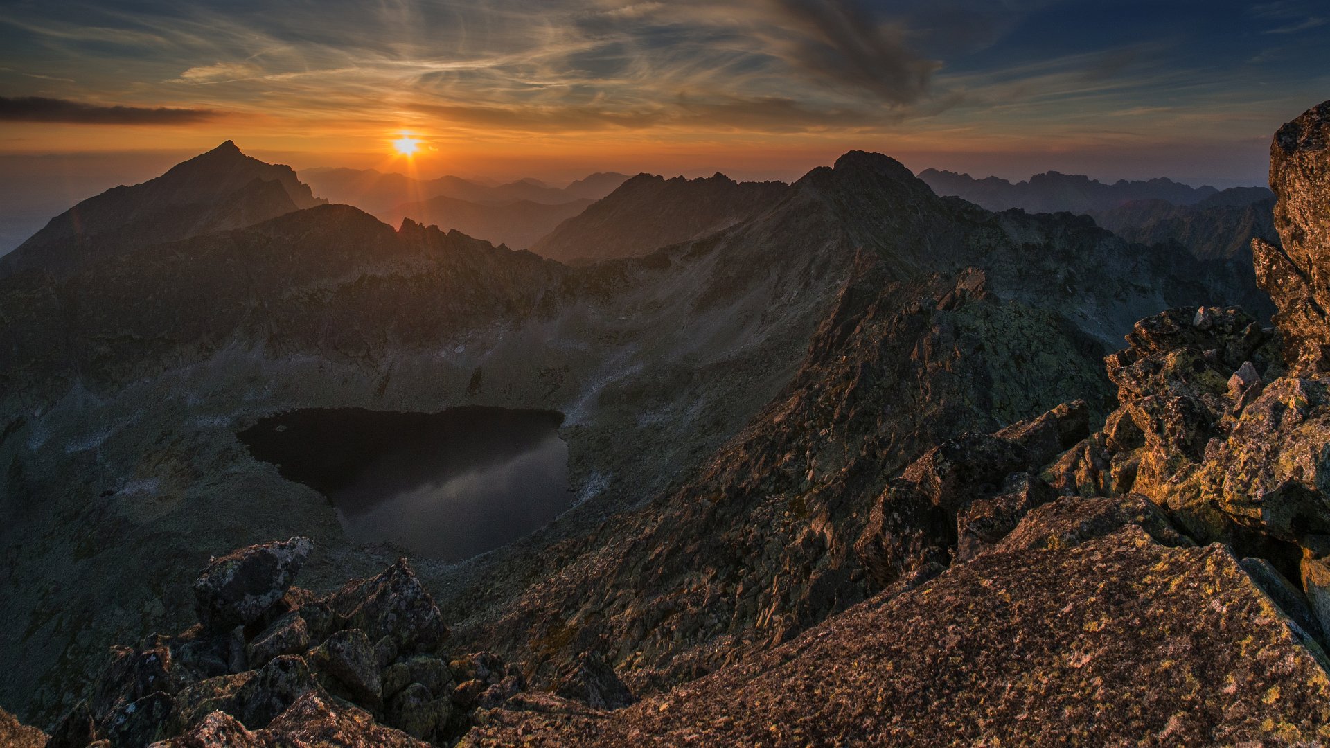  The last rays of sun and beautiful view to Mt Kriváň