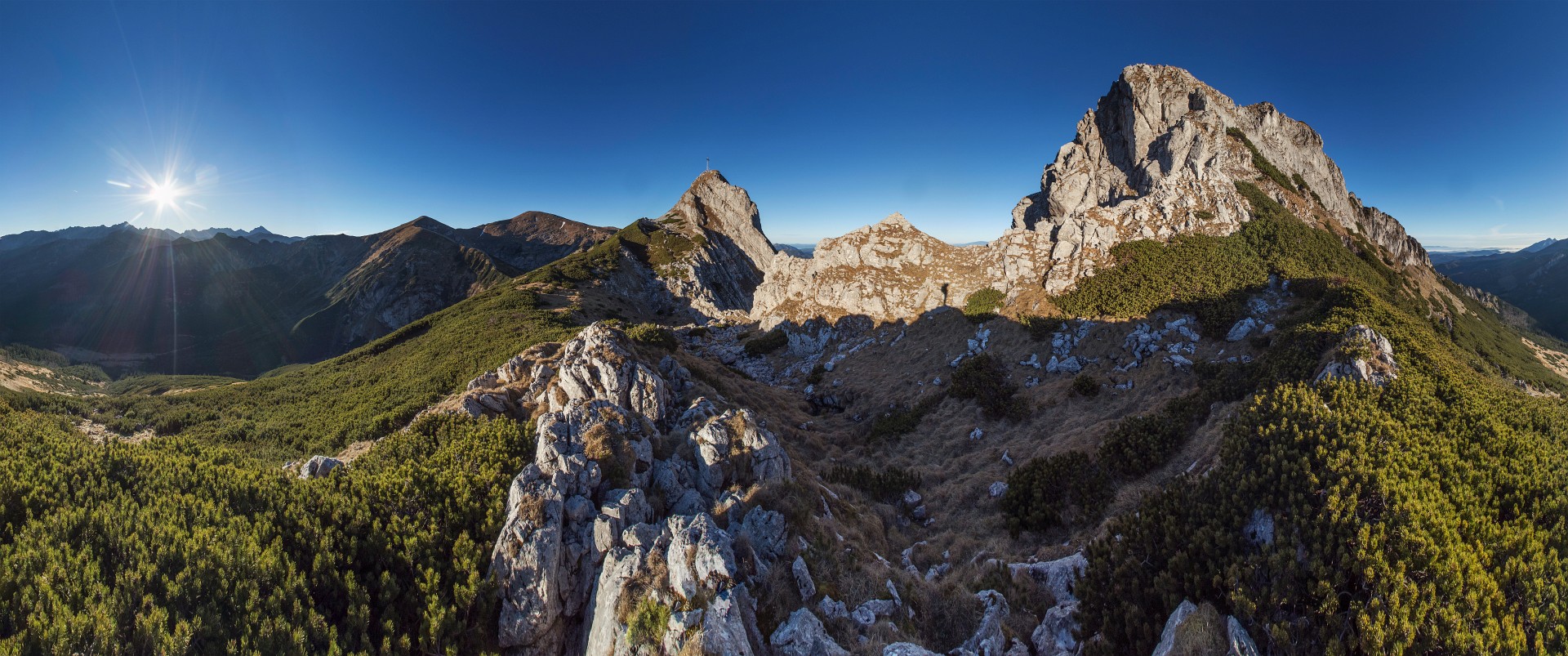  Mt Giewont and Mt Dlugi Giewont from Szczerba pass