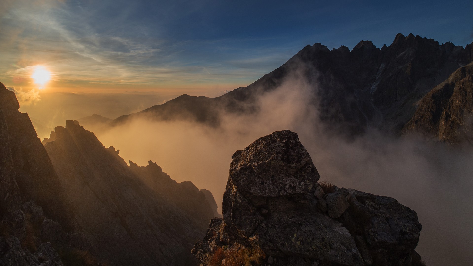 The Kozí štít in the see of clouds