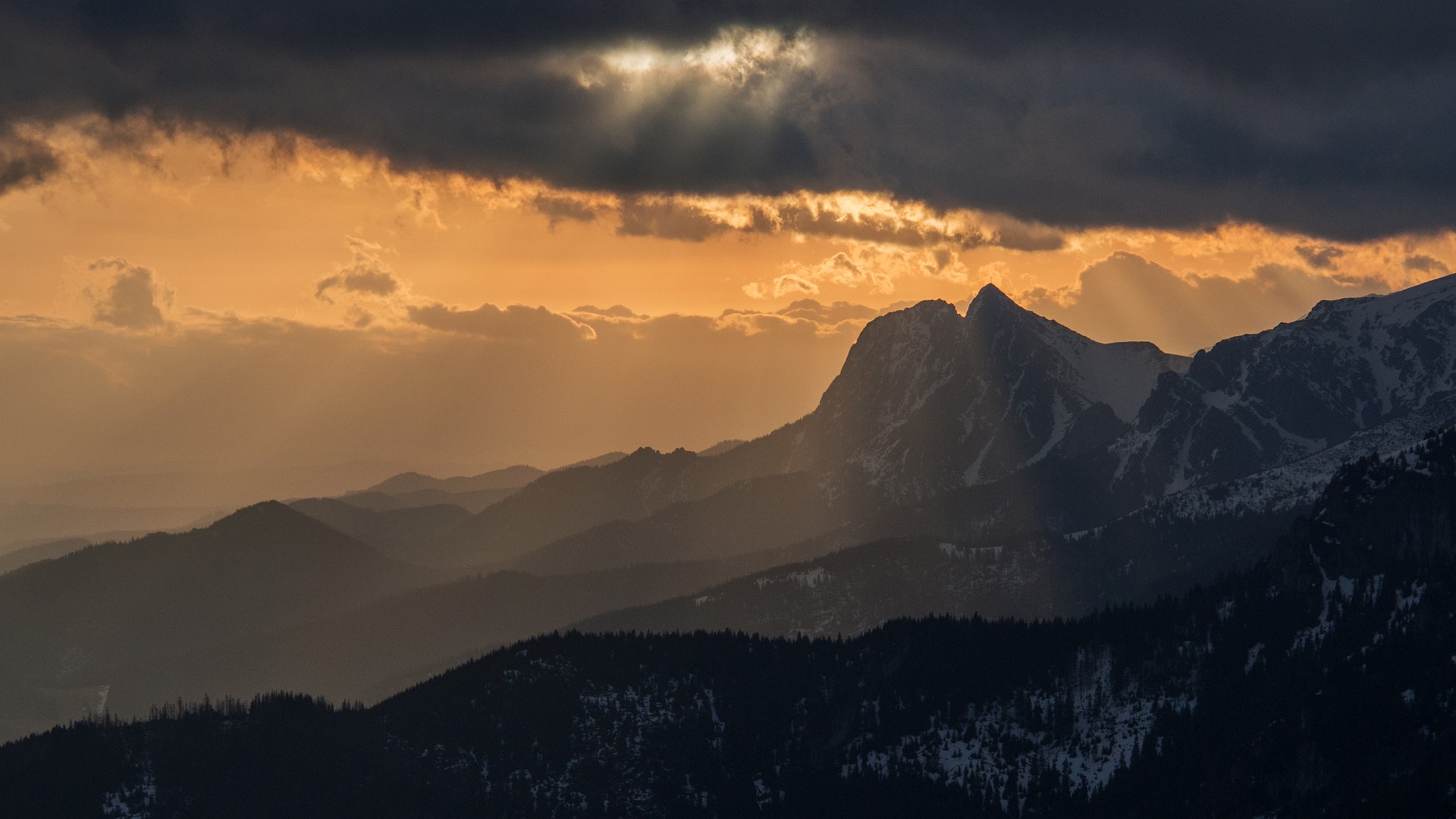 Mt Giewont, rarely seen from this side