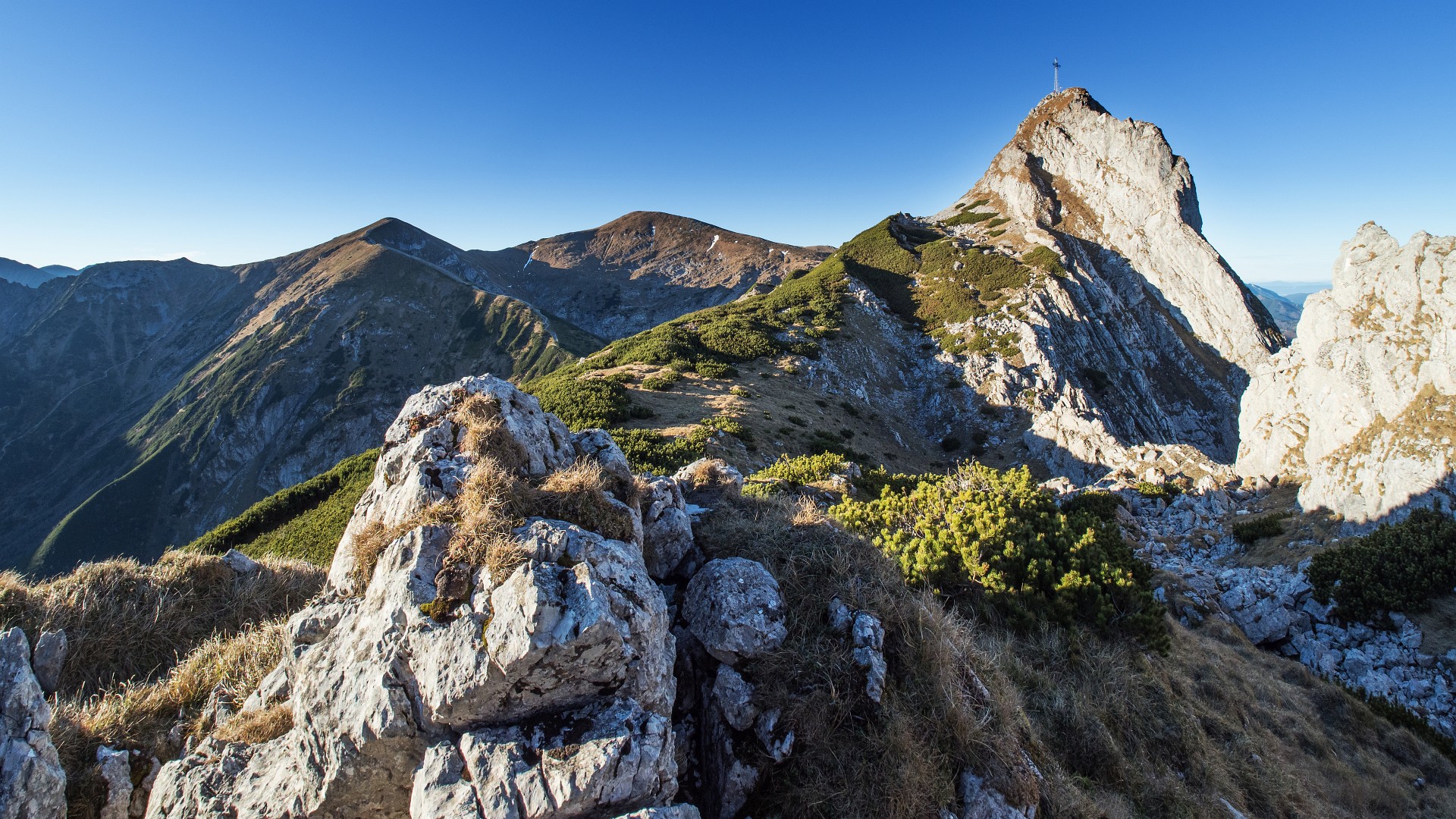 Mt Giewont from Szczerba pass