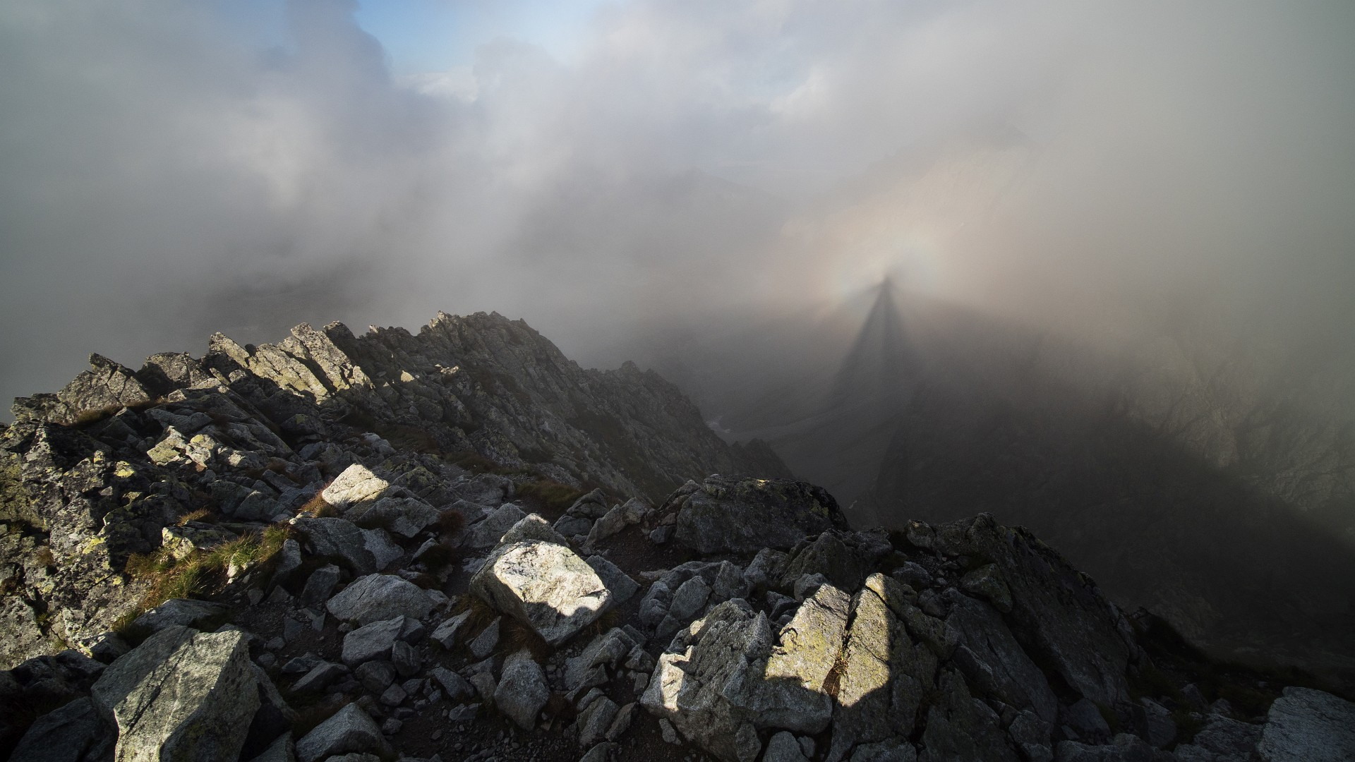 Brocken spectre at the top
