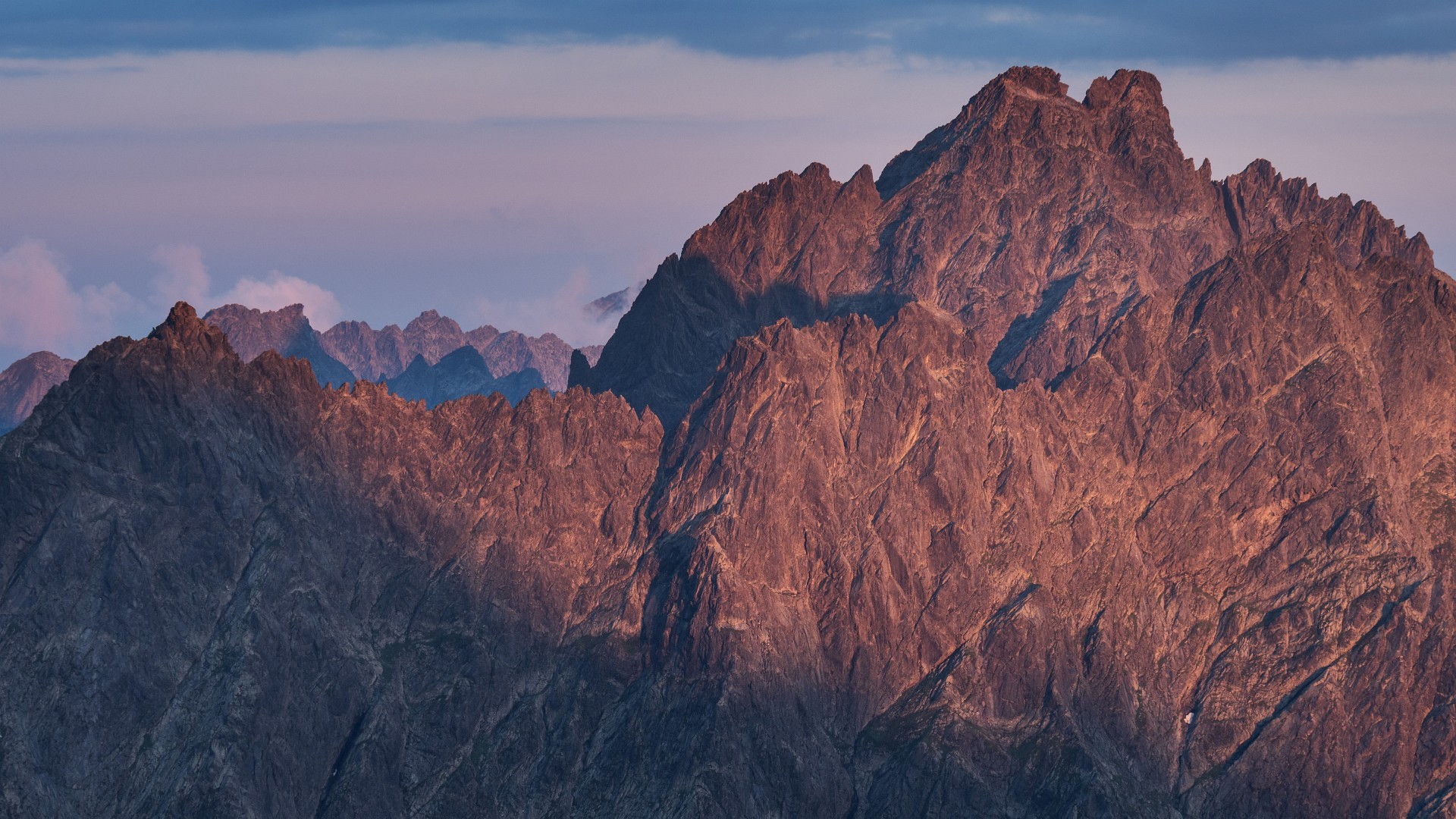 ...and Mt Vysoká at the sunrise, the day after
