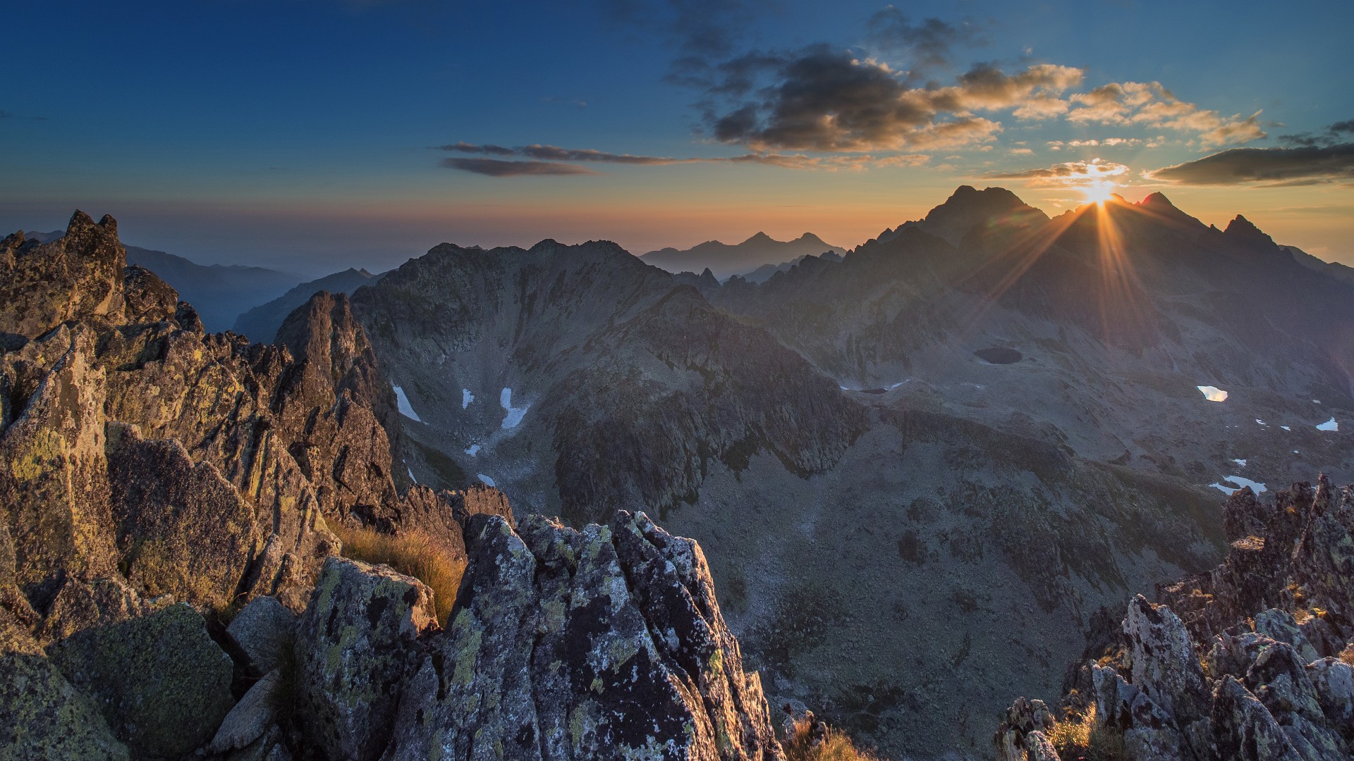 Sunrise at the top of Mt Východná Vysoká