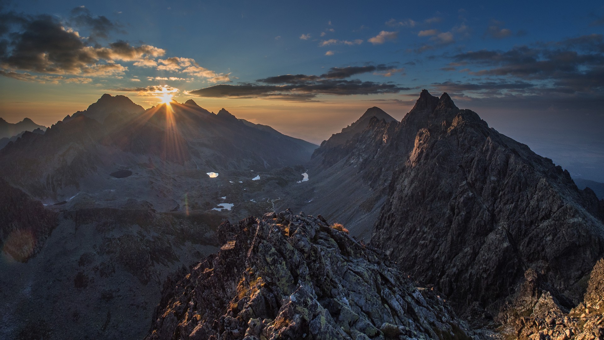 Sunrise at the top of Mt Východná Vysoká